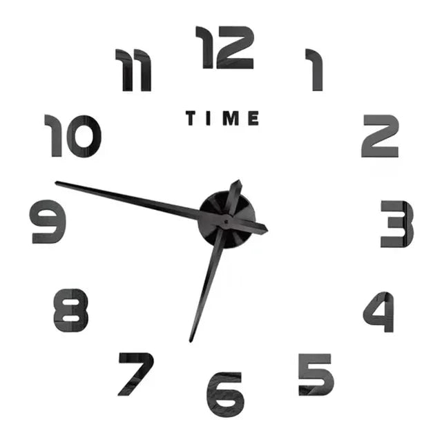 2D/3D Large Roman Numeral Acrylic Mirror Wall Clock Sticker Fashion DIY Quartz Clocks Watch Home Decoration Living Room Stickers