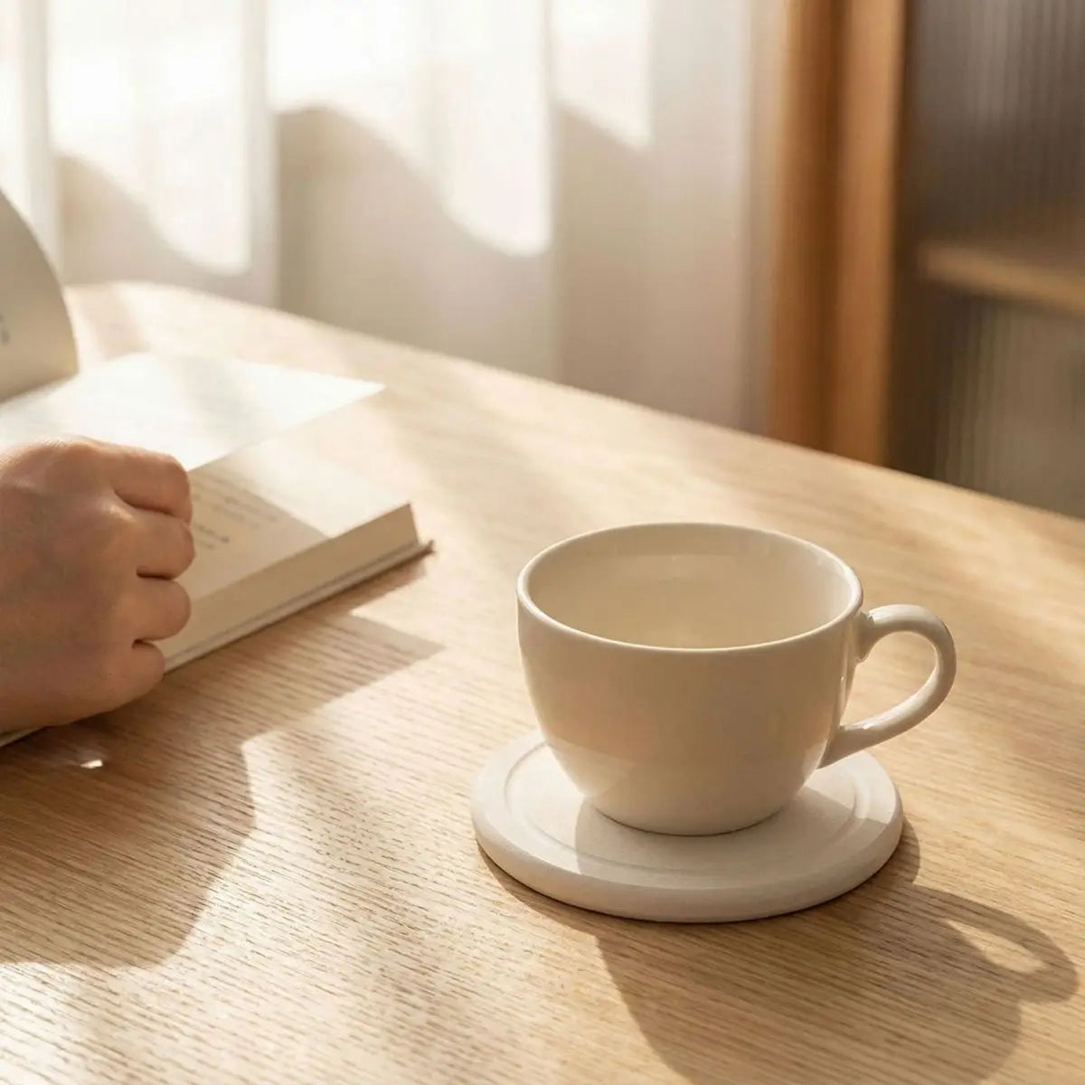 Absorbent Diatomaceous Earth Coasters 3.5Inch Round Grooved Instant Dry Diatomite Drink Coasters Suitable for Drink Cup