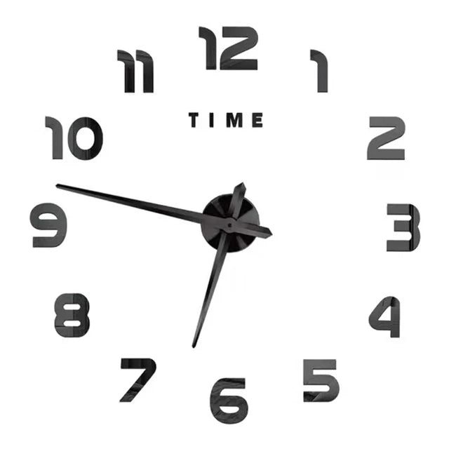 NEW Modern Design Large Wall Clock 3D DIY Quartz Clocks Fashion Watches Acrylic Mirror Stickers Living Room Home Decor Horloge