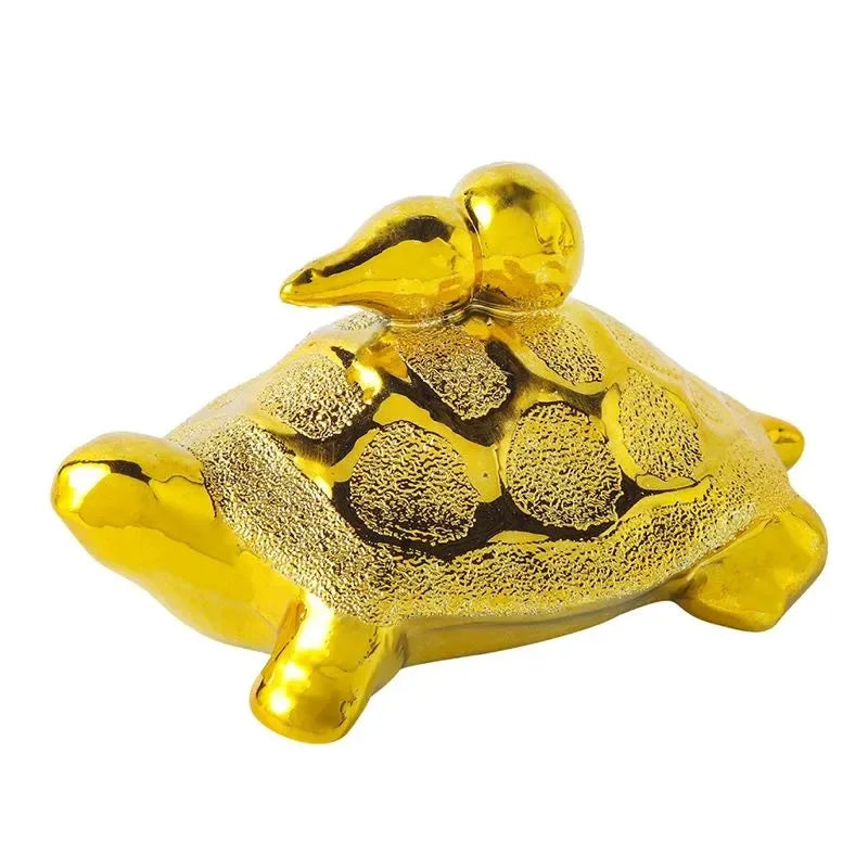Longevity Turtle Desk Decoration Gold Decorative Figurines Money Turtle Ceramic Car Home Living Room Decor Home Accessories