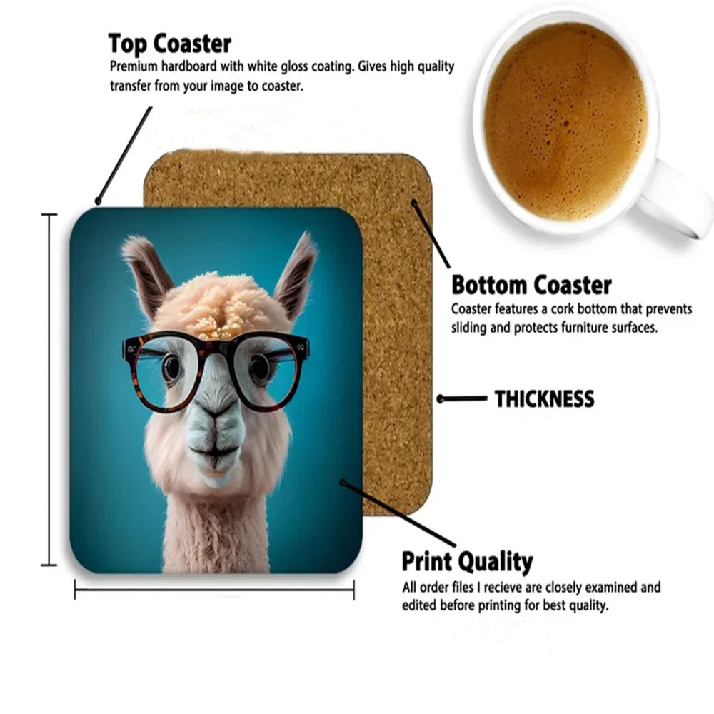 Customized Non-Slip Cork Coaster Photo Personalized Natural Wooden Cup Mat Heat Insulation Pads Tea Coffee Mug Coasters Deco