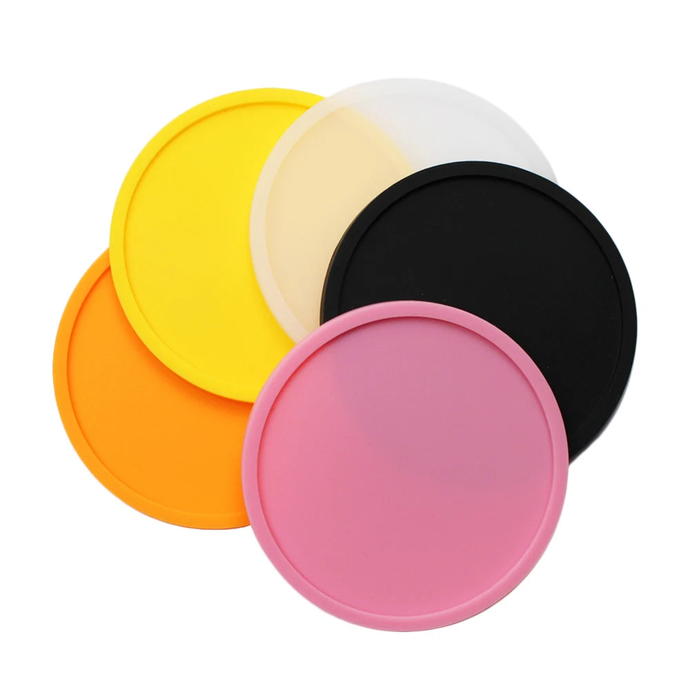 6Pack Silicone Coasters for Drinks Anti-Slip Durable Reusable Drink Coasters Set Non Slip Cup Coasters Silicone Coasters