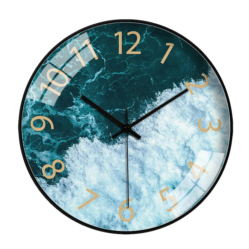 8inch Coastal Themed Wall Clock Vacation Style For Seaside Villas Coastal Living Rooms Bedrooms Wall Clock Noiseless 20CM