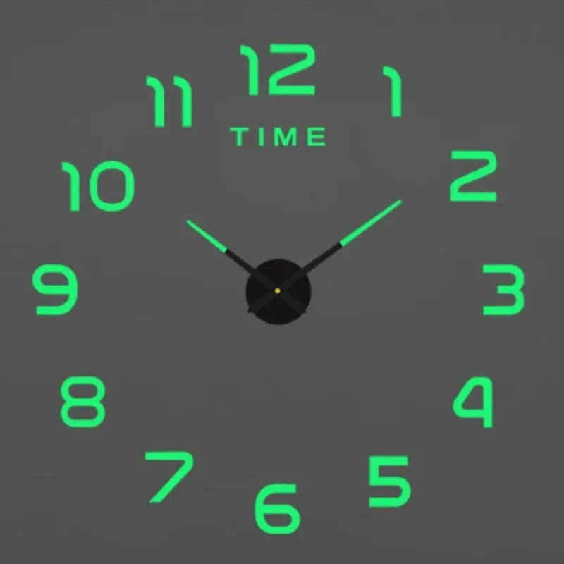 NEW Modern Design Large Wall Clock 3D DIY Quartz Clocks Fashion Watches Acrylic Mirror Stickers Living Room Home Decor Horloge