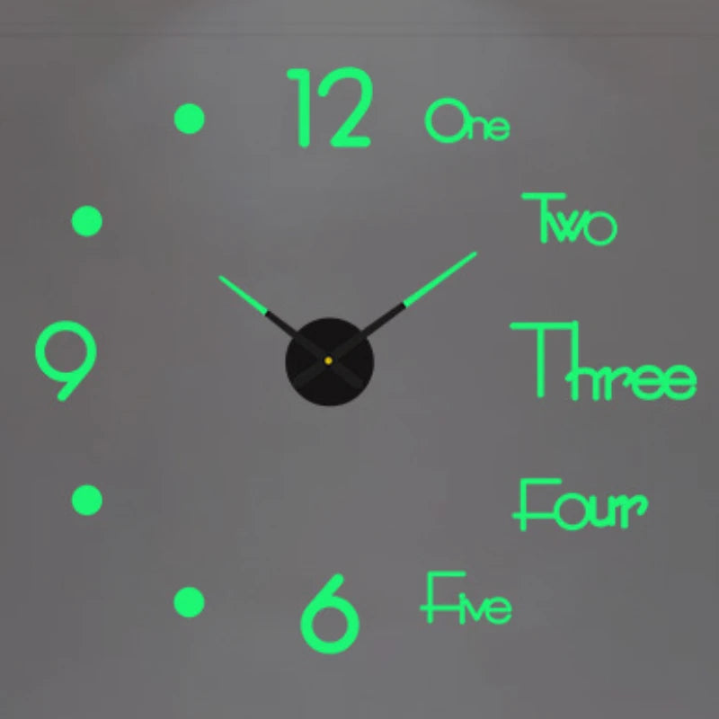 2026 Modern Design Large Wall Clock 3D DIY Quartz Clocks Fashion Watches Acrylic Mirror Stickers Living Room Home Decor Horloge