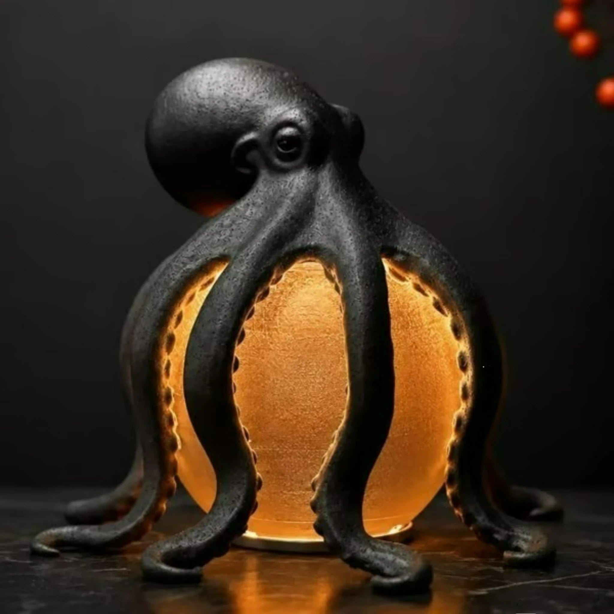 Octopus Desk Lamp Creative Sculpture Ocean Animal Desktop Artwork for Home Office Desk Decor Embellishment Thoughtful Gift