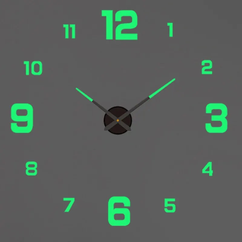 2D/3D Large Roman Numeral Acrylic Mirror Wall Clock Sticker Fashion DIY Quartz Clocks Watch Home Decoration Living Room Stickers