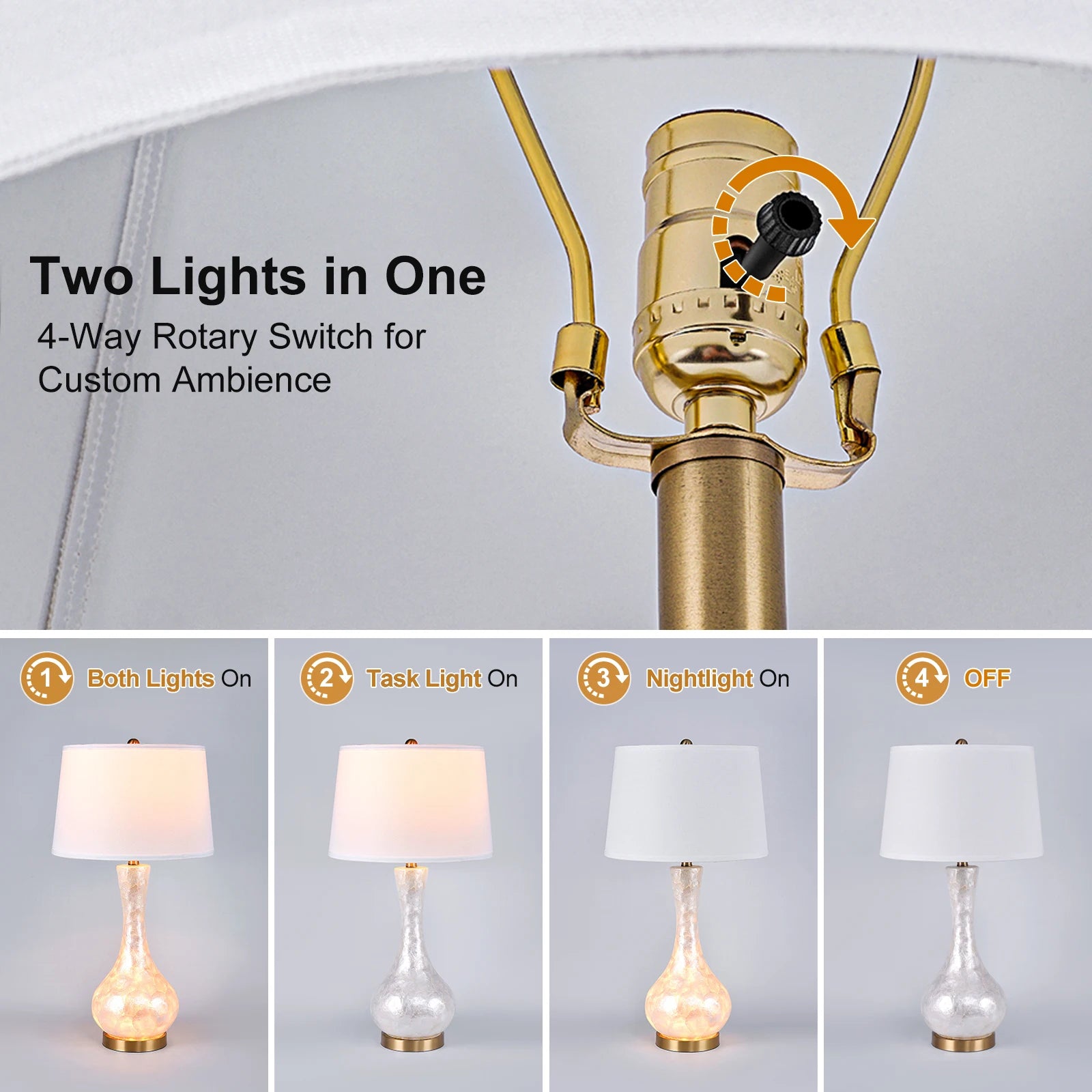 28/25 inch Desk Lamps Luxury Table Lamp Opal Glass Lampshade For Hotel Guest Room Living Room Study Bedroom Bedside Decorative Lighting Lamps Indoor Lighting Shiping from USA
