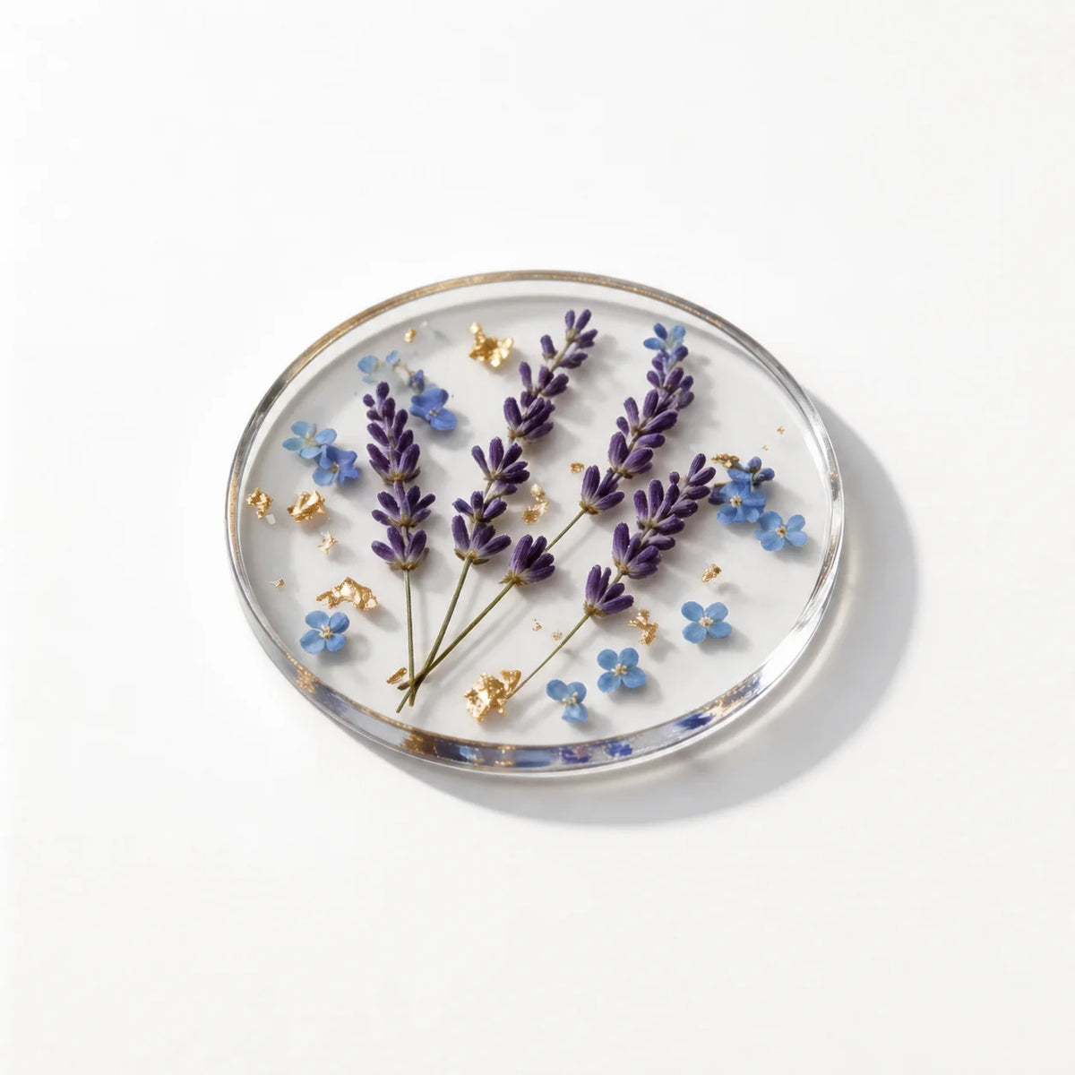 Pressed Flower Acrylic Coaster, Printed With Flowers, Suitable For Table Decoration And Women'S Birthday Gifts
