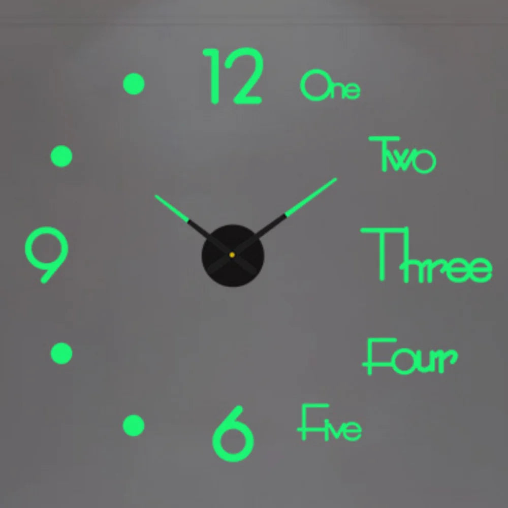 2026 Modern Design Large Wall Clock 3D DIY Quartz Clocks Fashion Watches Acrylic Mirror Stickers Living Room Home Decor Horloge