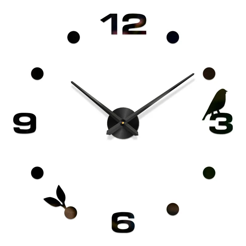 2026 Modern Design Large Wall Clock 3D DIY Quartz Clocks Fashion Watches Acrylic Mirror Stickers Living Room Home Decor Horloge
