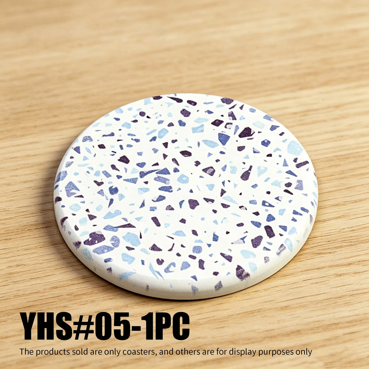 1pc Diatomite Stone Coasters, Quick-Dry Absorbent Non-Slip Cup Mat, Sweat-Proof Heat-Resistant, Desk Kitchen Aesthetic Decor