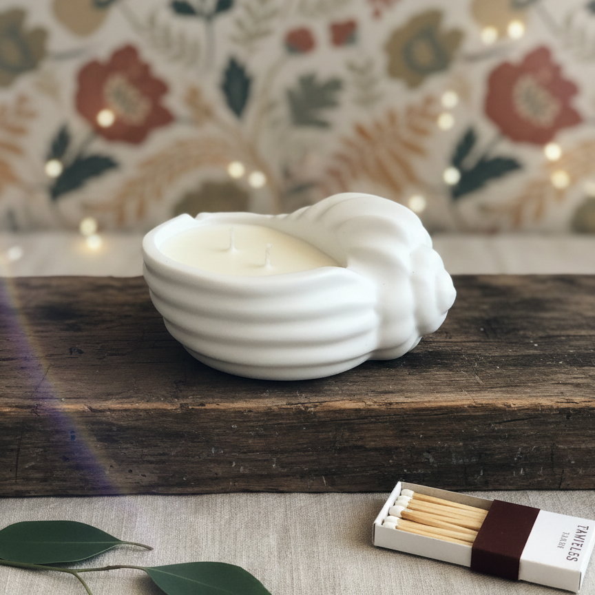 Jesmonite Seashell Candle