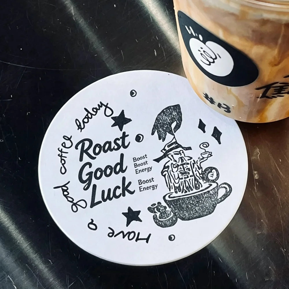 200PCS Customized Content Personalized Logo Paper Bar Hotel Coffee Milk Tea Beverage Disposable Hot Drink Coaster