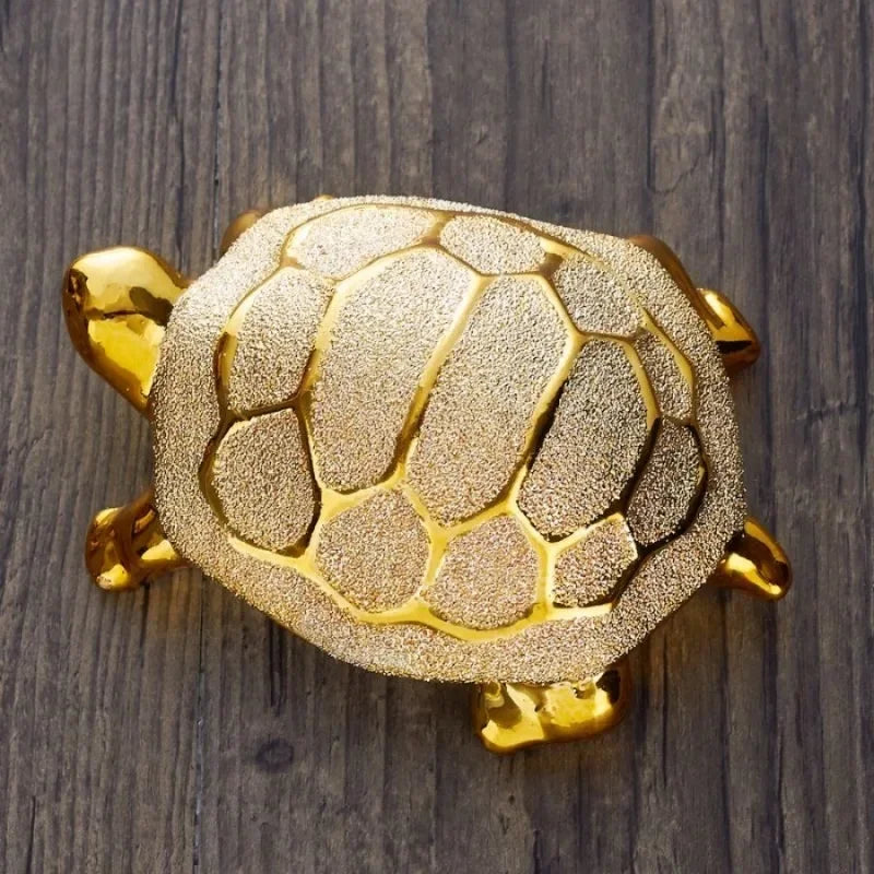 Longevity Turtle Desk Decoration Gold Decorative Figurines Money Turtle Ceramic Car Home Living Room Decor Home Accessories