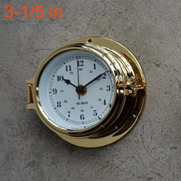Nautical Brass Case Navigation Porthole Wall Clocks sailing items