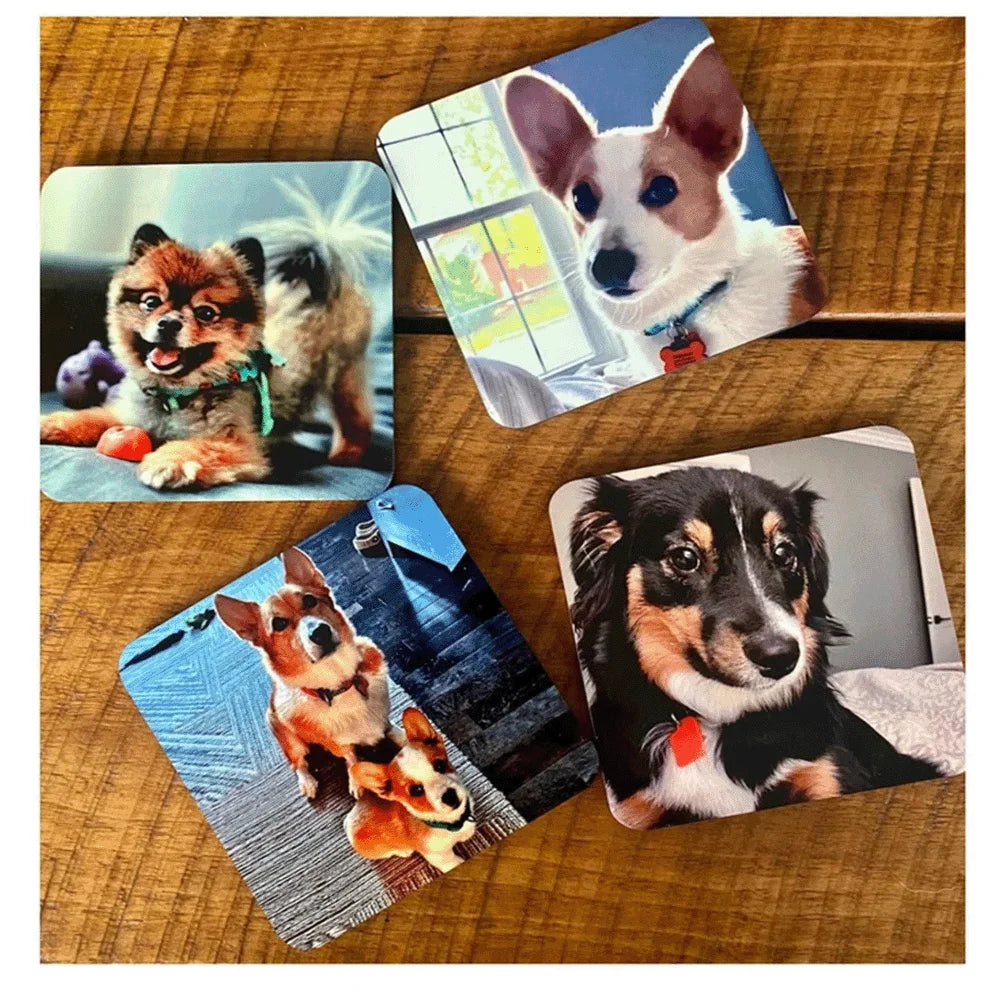 Customized Non-Slip Cork Coaster Photo Personalized Natural Wooden Cup Mat Heat Insulation Pads Tea Coffee Mug Coasters Deco