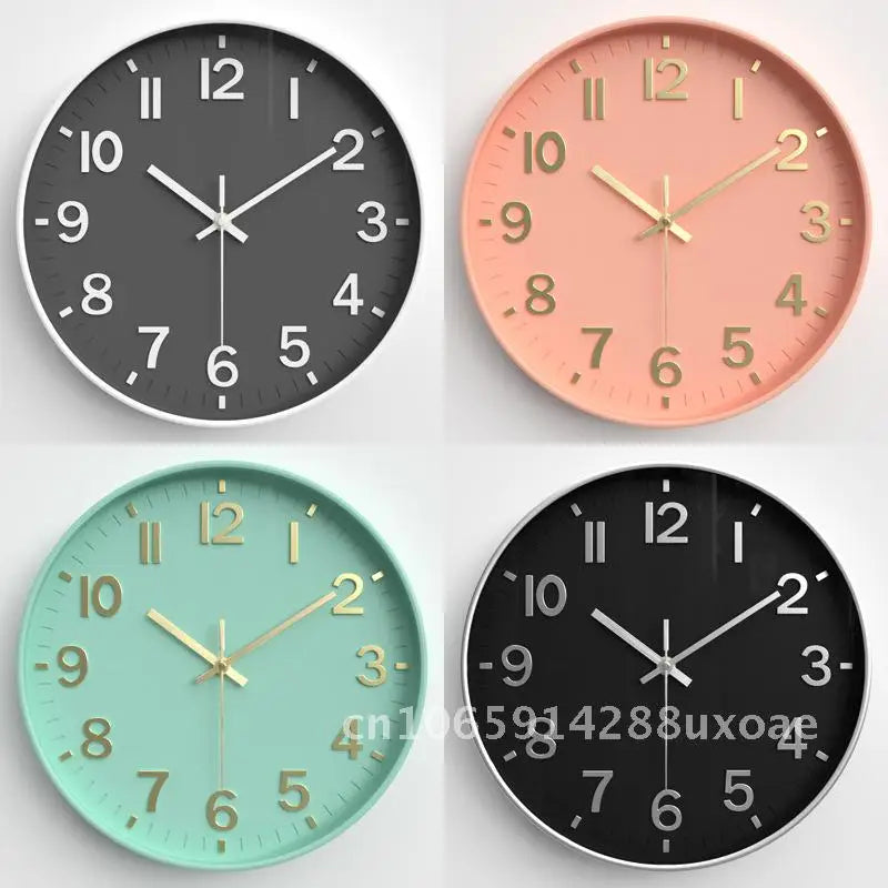 Living Room Clock, Modern Minimalist Home Clock, Bedroom Silent Wall Clock, Circular Quartz Clock 30cm