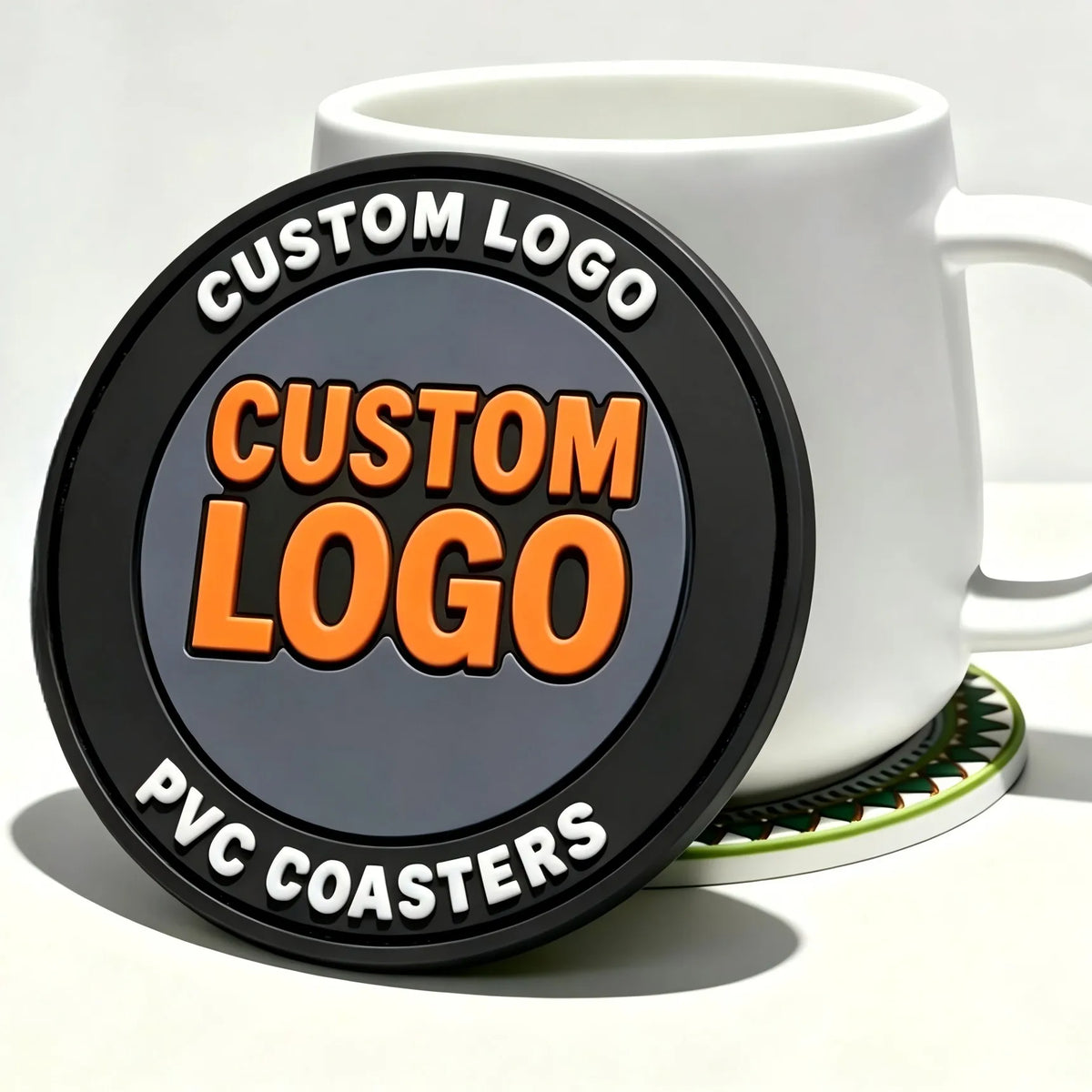Custom Personalized Soft PVC Cup Drink Bar Coaster Rubber Coasters Any Shape with Your Logo Design Mats & Pads for Home Bar