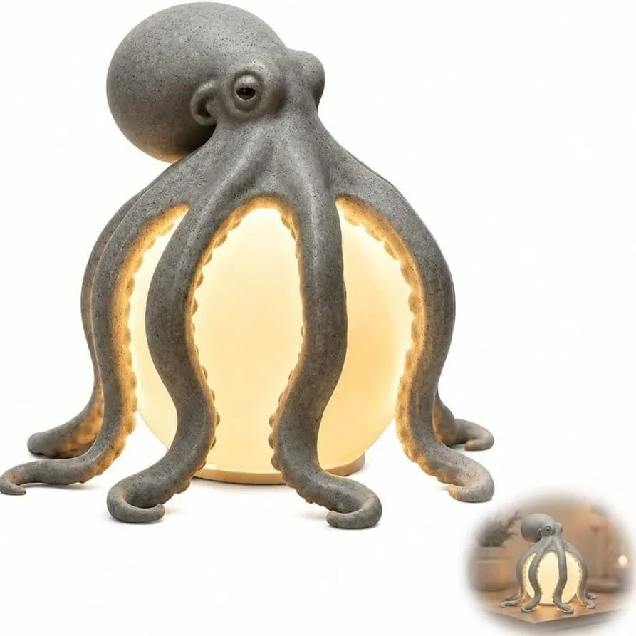 Octopus Desk Lamp Creative Sculpture Ocean Animal Desktop Artwork for Home Office Desk Decor Embellishment Thoughtful Gift