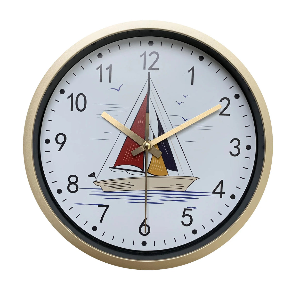 Freedom of the Sea Sailboat Design Wall Clock, 8-Inch Home Silent Clock, Decorated Living Room, Bedroom, Den, Bathroom