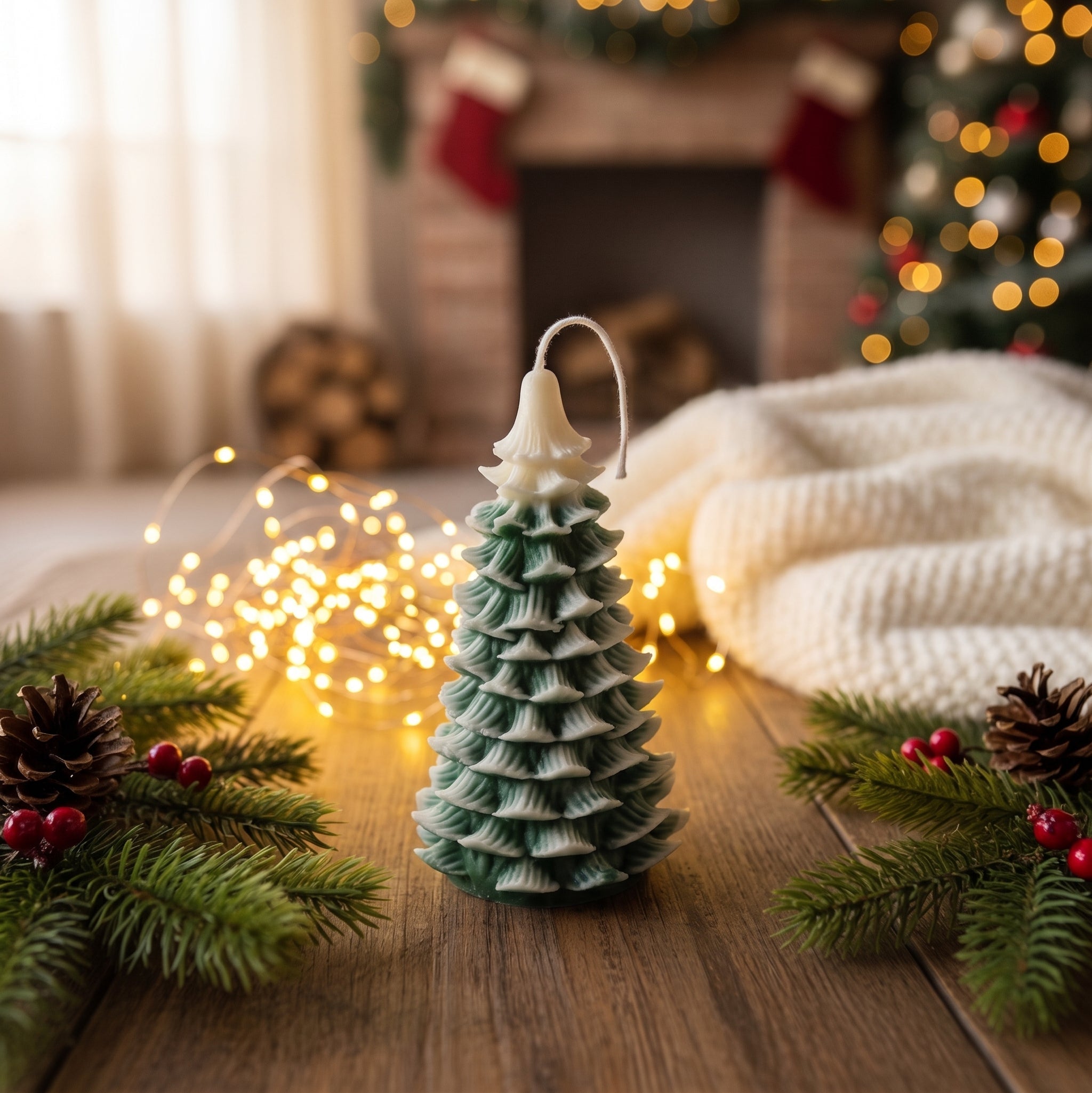 Christmas Tree Candle | Sculptural Soy Wax Holiday Decor