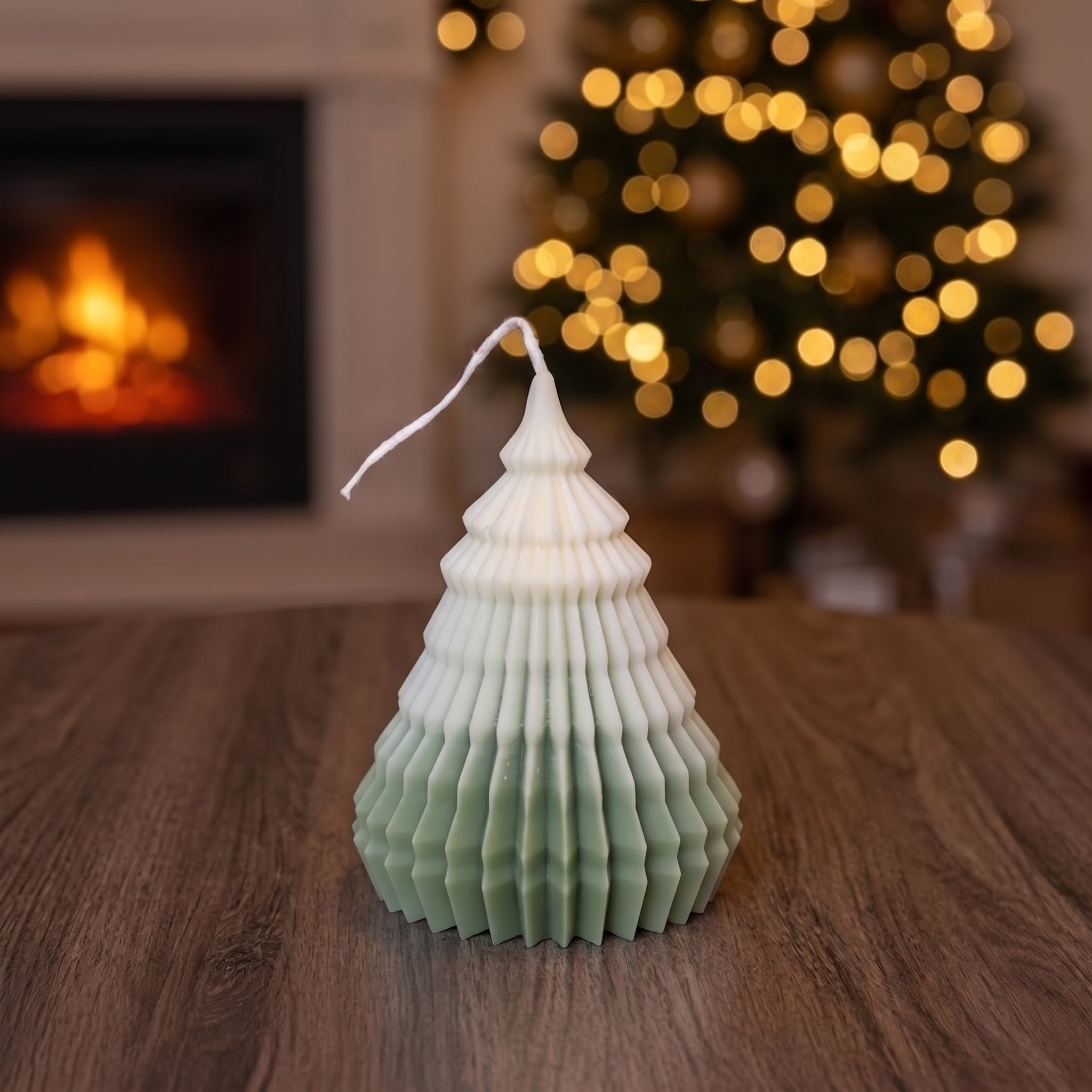 Origami Christmas Tree Candles | Handcrafted Holiday Decor