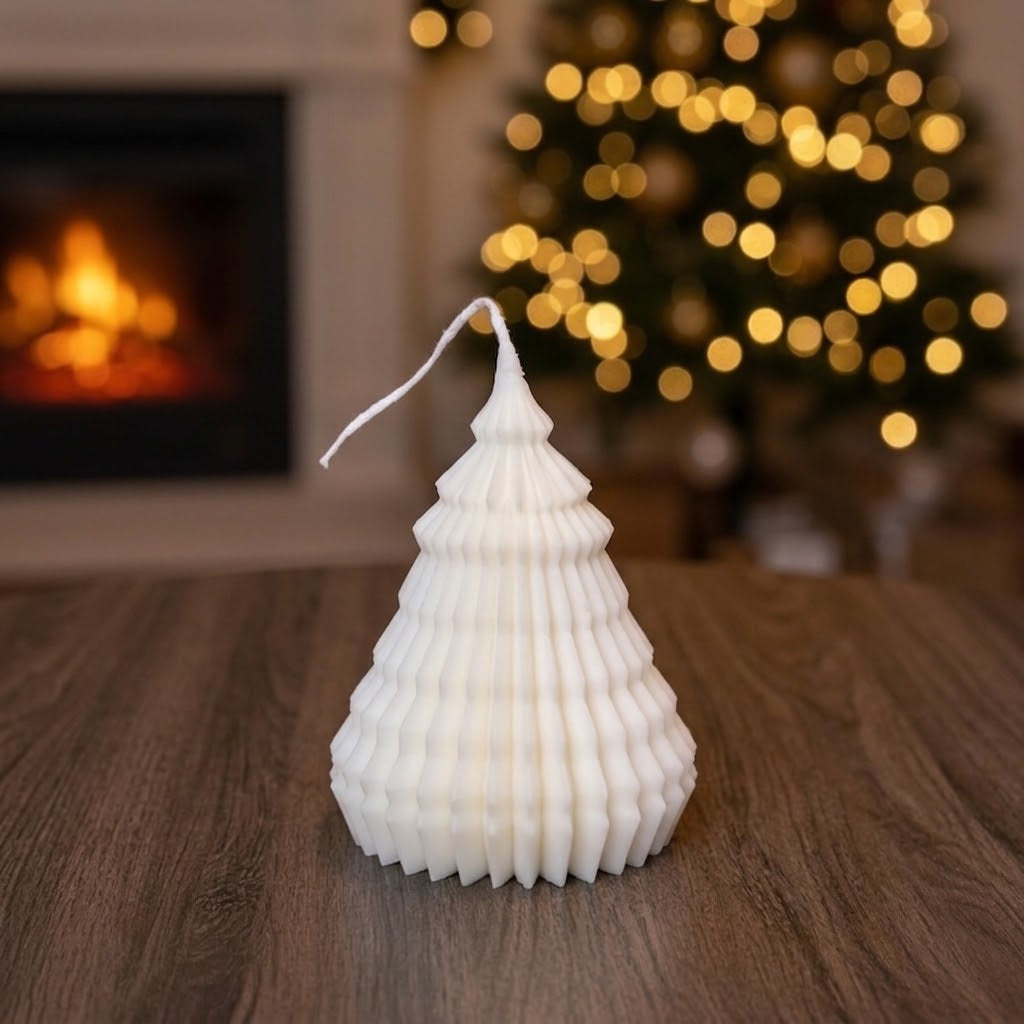 Origami Christmas Tree Candles | Handcrafted Holiday Decor