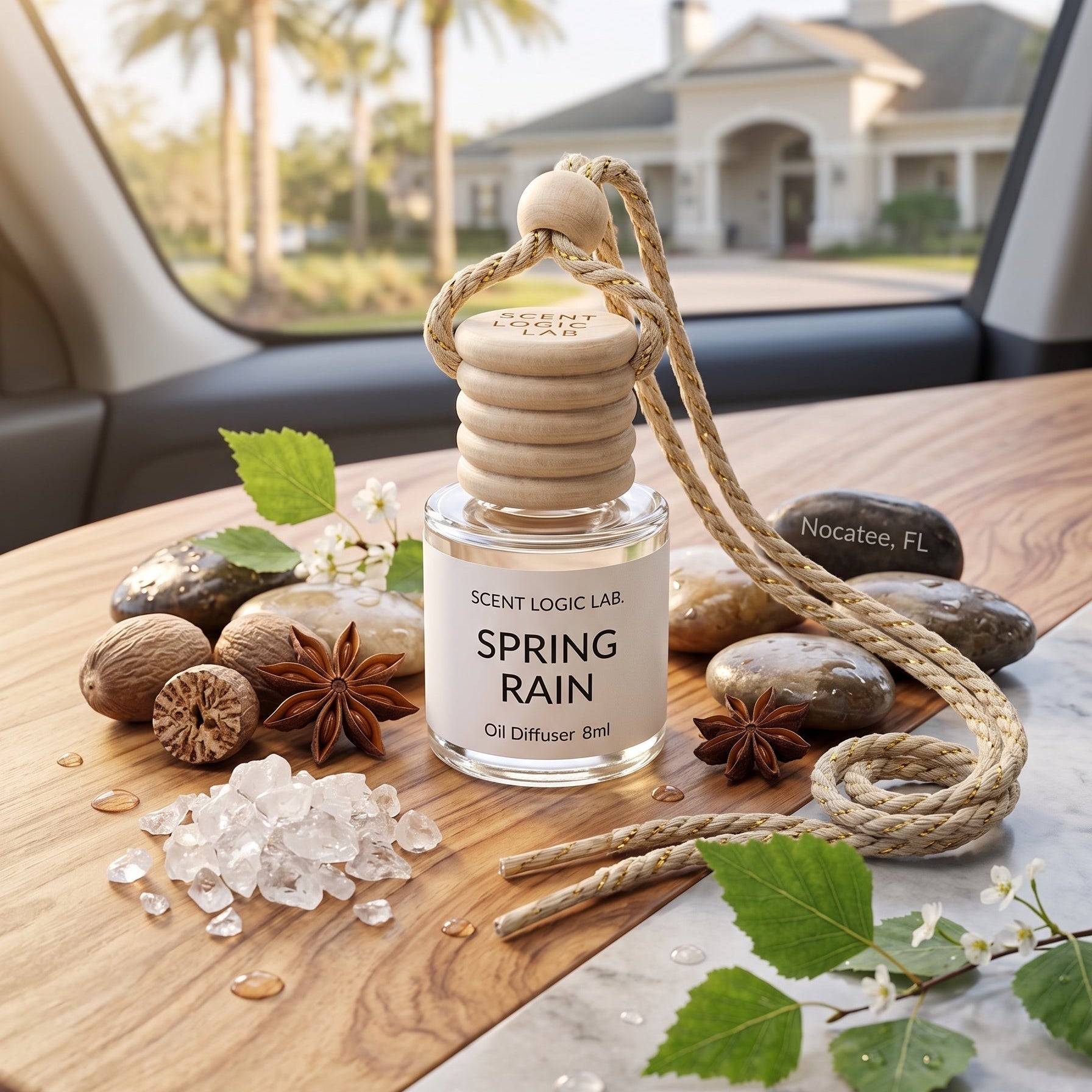 Luxury Car Diffuser — Nature Scents, 8ml Refillable, Long-Lasting Fragrance