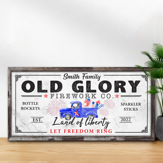Old Glory Firework Co Let Freedom Ring Sign