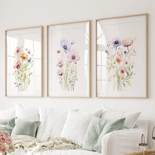 Minimalist Watercolor Botanical Prints Art Decor