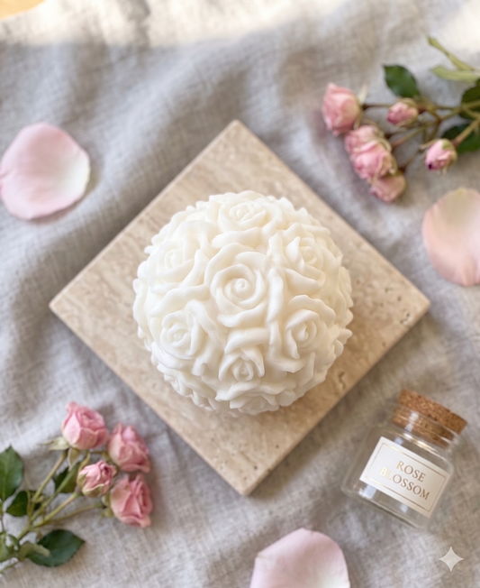 Rose Blossom Sculpture Candle