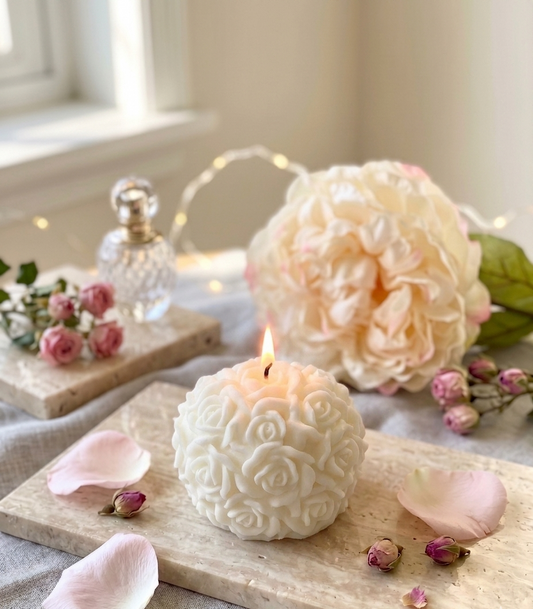 Rose Blossom Sculpture Candle