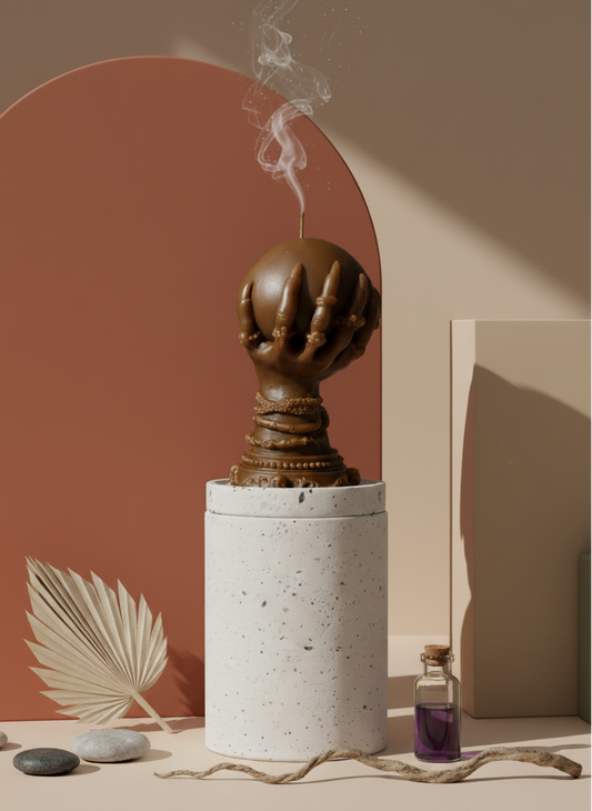 Crystal Ball Candle | Mystical Sculptural Soy Wax