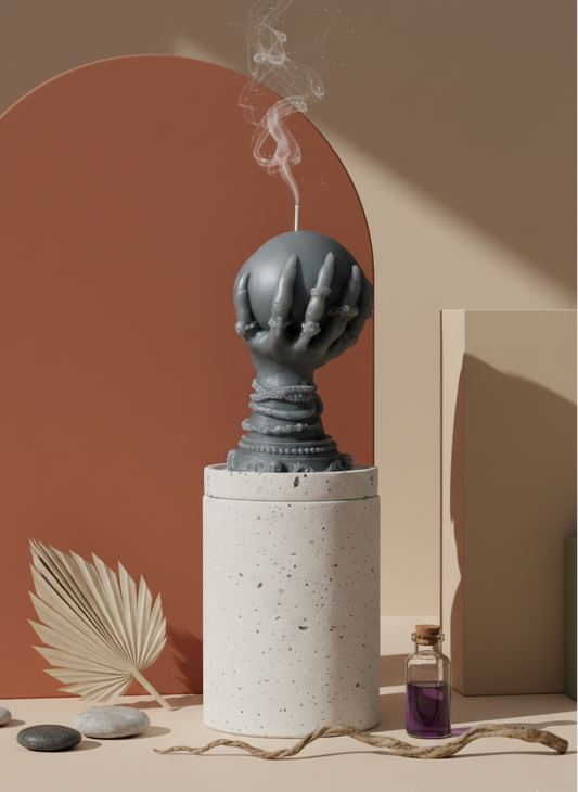 Crystal Ball Candle | Mystical Sculptural Soy Wax