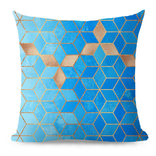 Throw Pillow Cover with 450g Insert, geometric, 18X18, Decorative Cushion – Fancy & Stacy