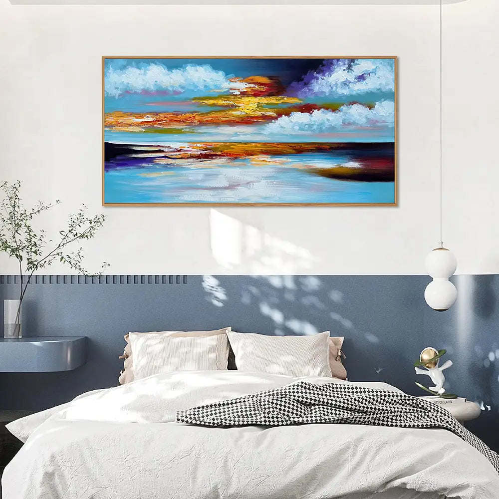 Handmade Abstract Seascape Canvas Oil Painting