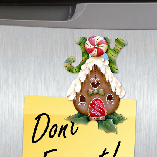 Merry Christmas Decorative Eco Wood Magnets Set of 6 by Jamie Mills-Price - Christmas Decor - 8090136G-S6-MP