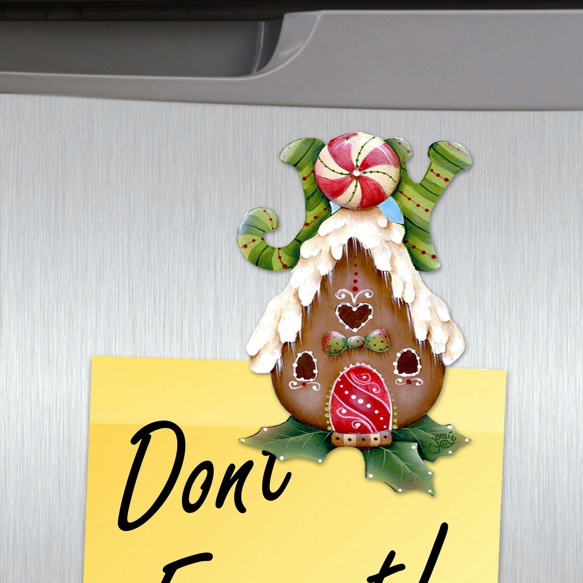 Merry Christmas Decorative Eco Wood Magnets Set of 6 by Jamie Mills-Price - Christmas Decor - 8090136G-S6-MP