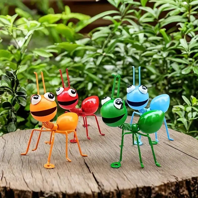 Metal Ant Statue Outdoor Garden Decor Hanging Sculpture