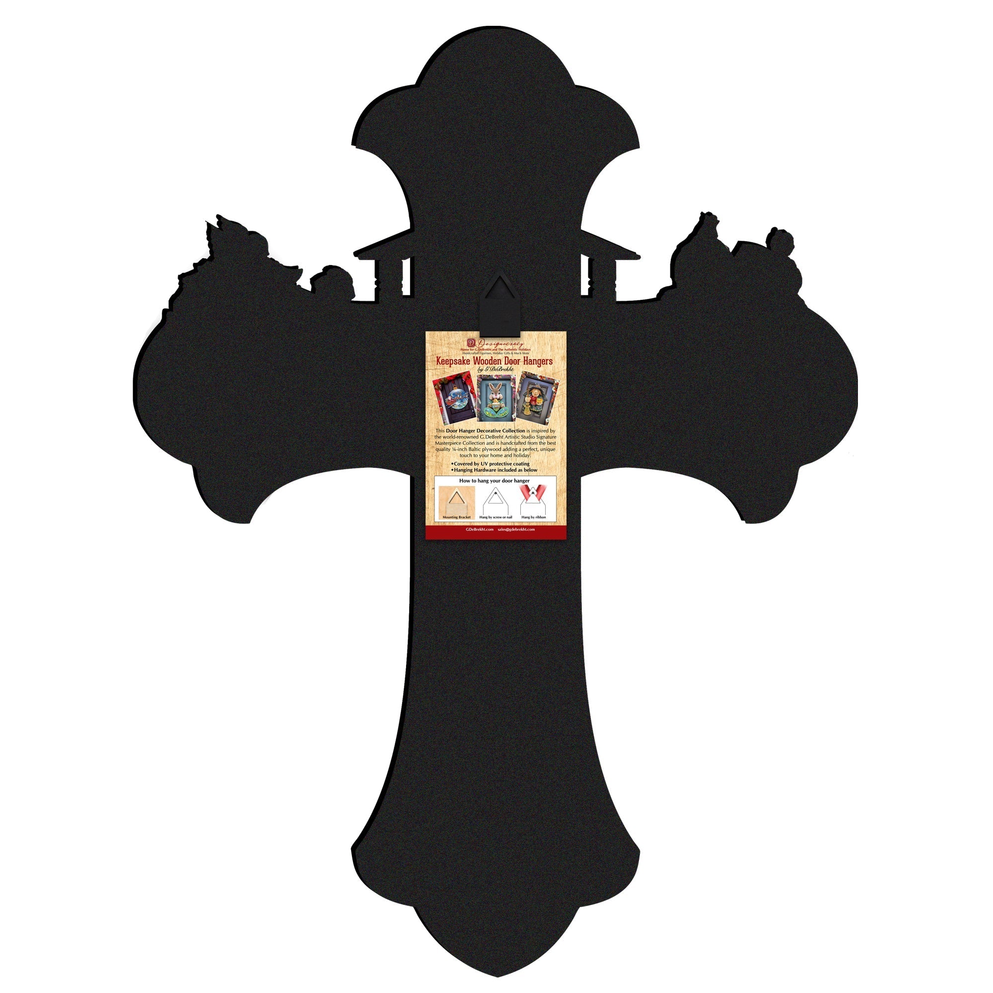 Easter Cross with Doves Holiday Door Decor by G. Debrekht - Easter Spring Decor - 8688167H