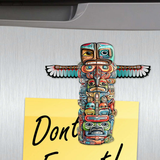 Spirit of the Totem Decorative Eco Wood Magnets Set of 6 by G. Debrekht - Wildlife Décor - 8090117G-S6