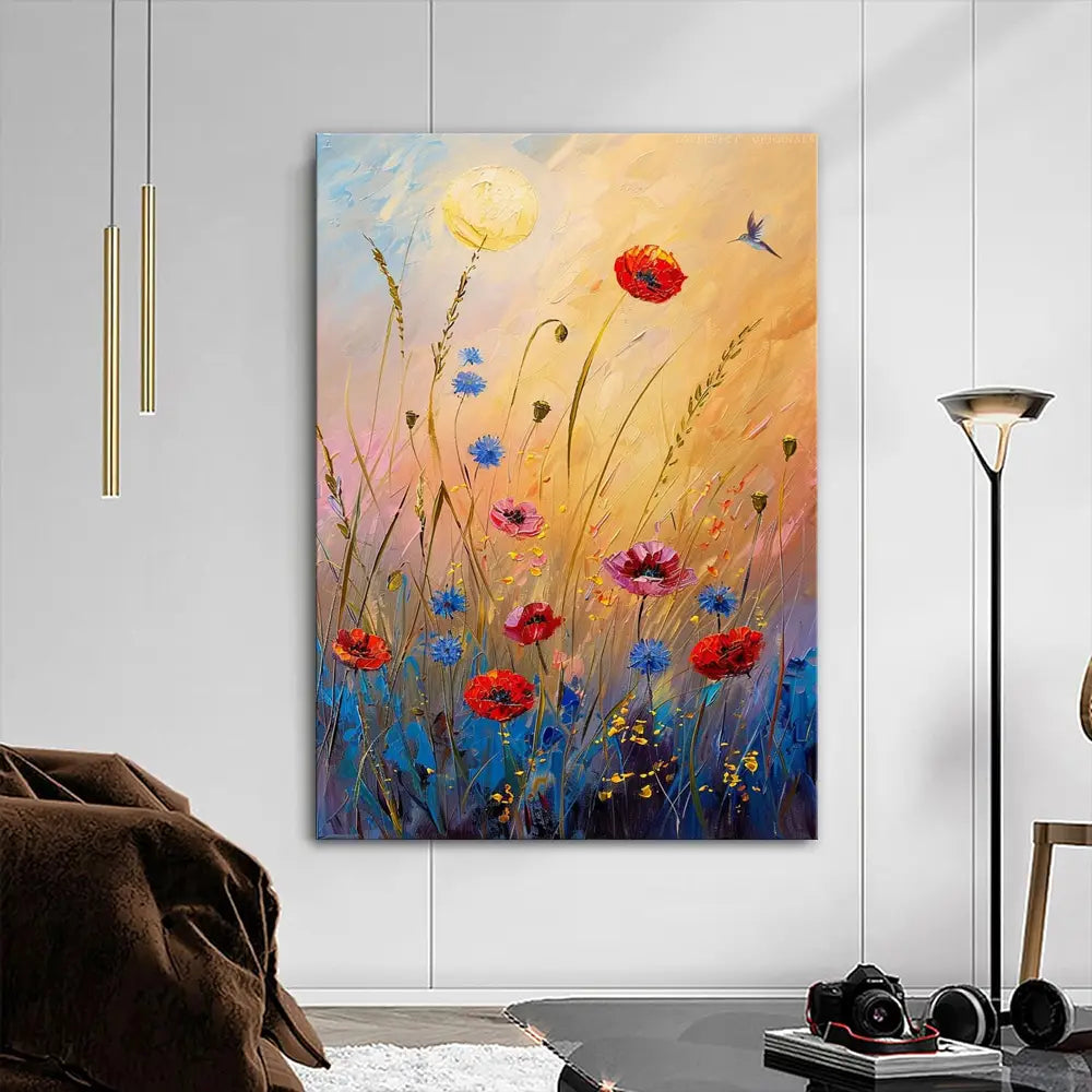 Handmade Abstract Floral Oil Painting Canvas Art