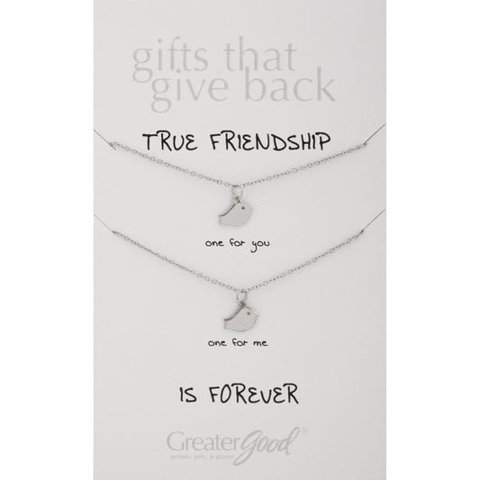 Baby Bird Friends Pewter Necklaces - Set of 2