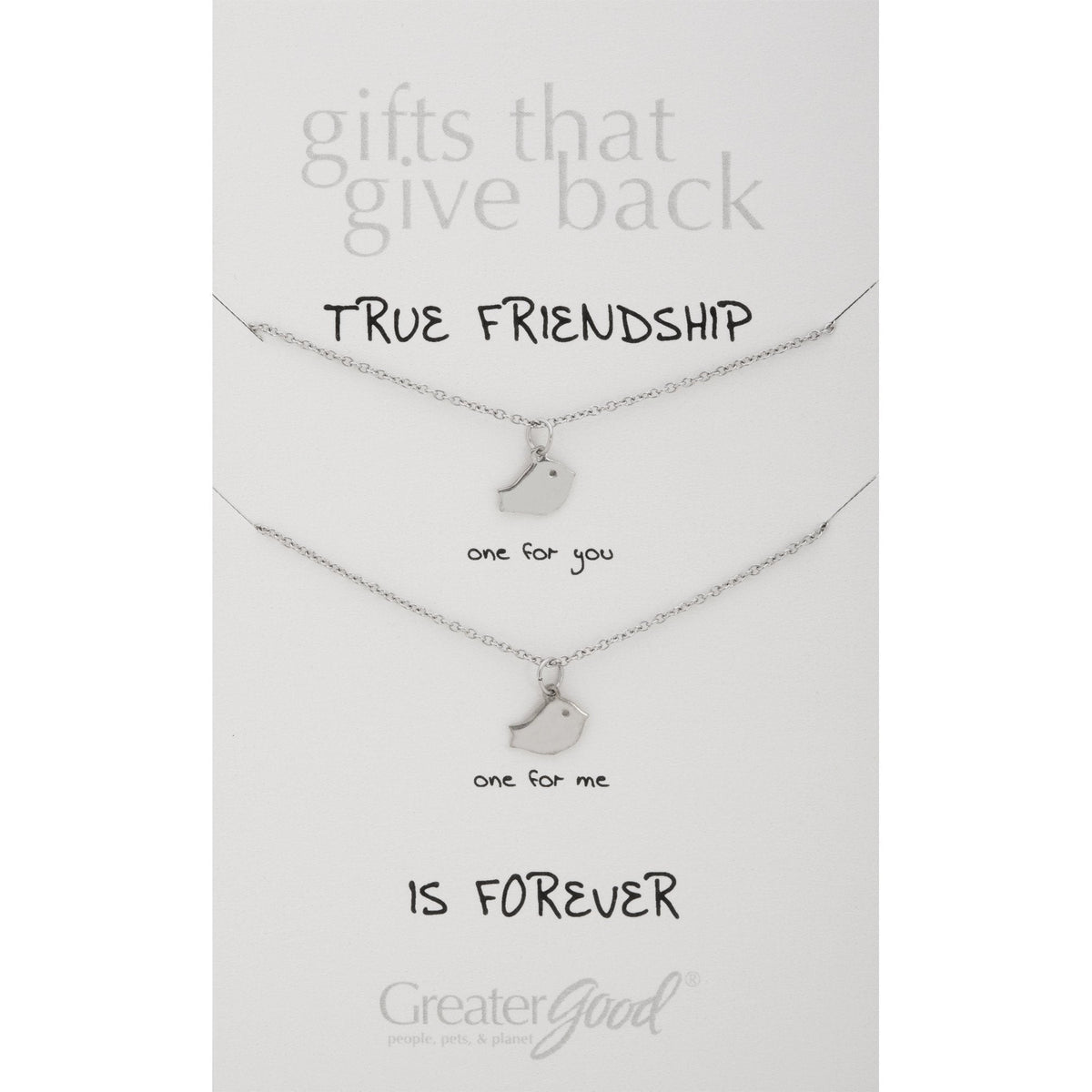 Baby Bird Friends Pewter Necklaces - Set of 2