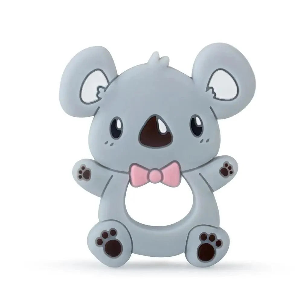 Baby Silicone Teethers BPA Free Teething Toy Animals Koala Bear Dog Teether Silicone Beads