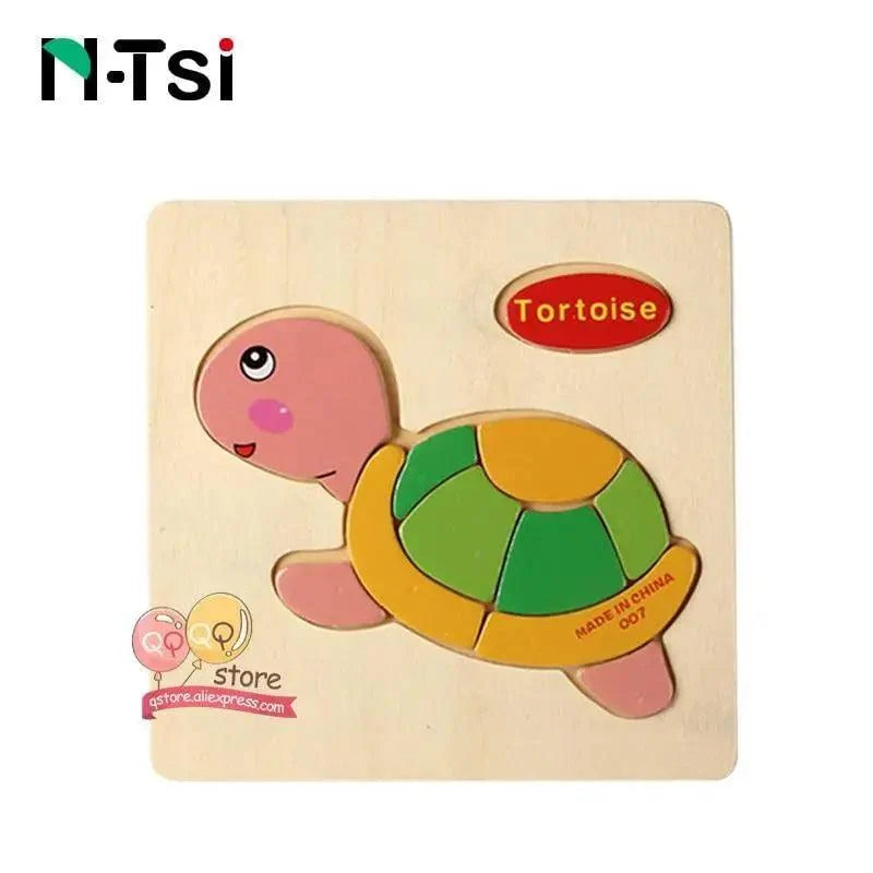 Baby Wooden Puzzle Toys for Toddlers Developing Educational Kids Toys For Children Game Cartoon Animal Gift 3 Years