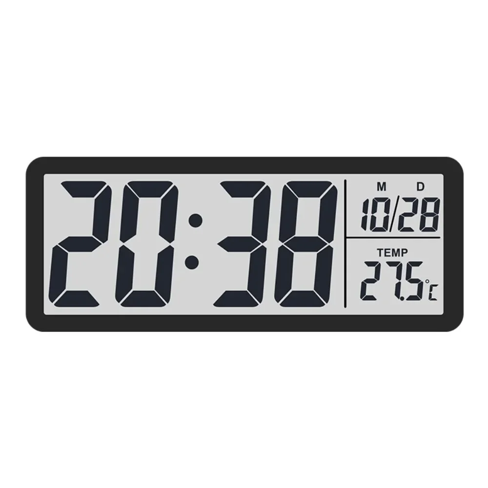 New Wall-Mounted Electronic Wall Clock Multi-Functional Temperature Digital LED Clocks 12/24H Voice Control Display Table Clock