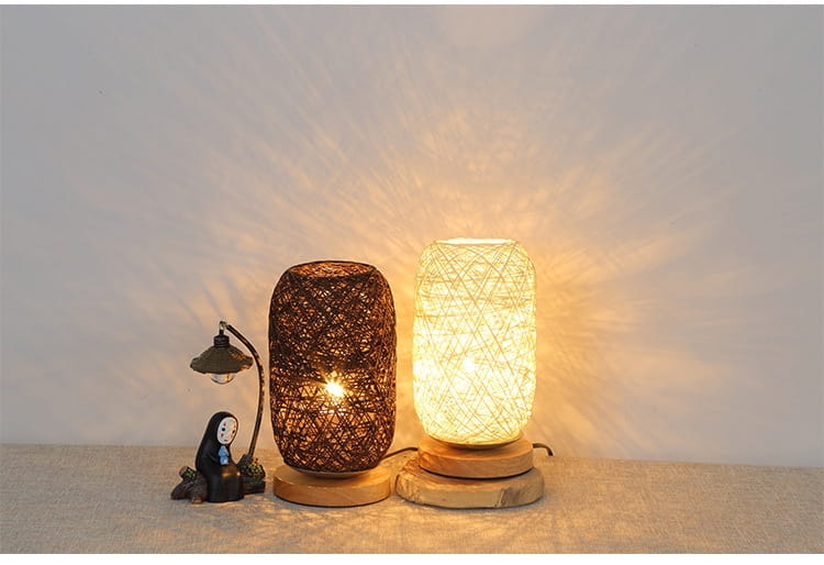 Beige Wooden Vine LED Night Light Table Lamp