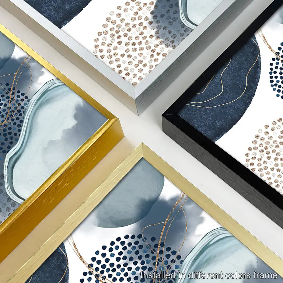 Abstract Watercolor Geometric Shapes Canvas Art Poster